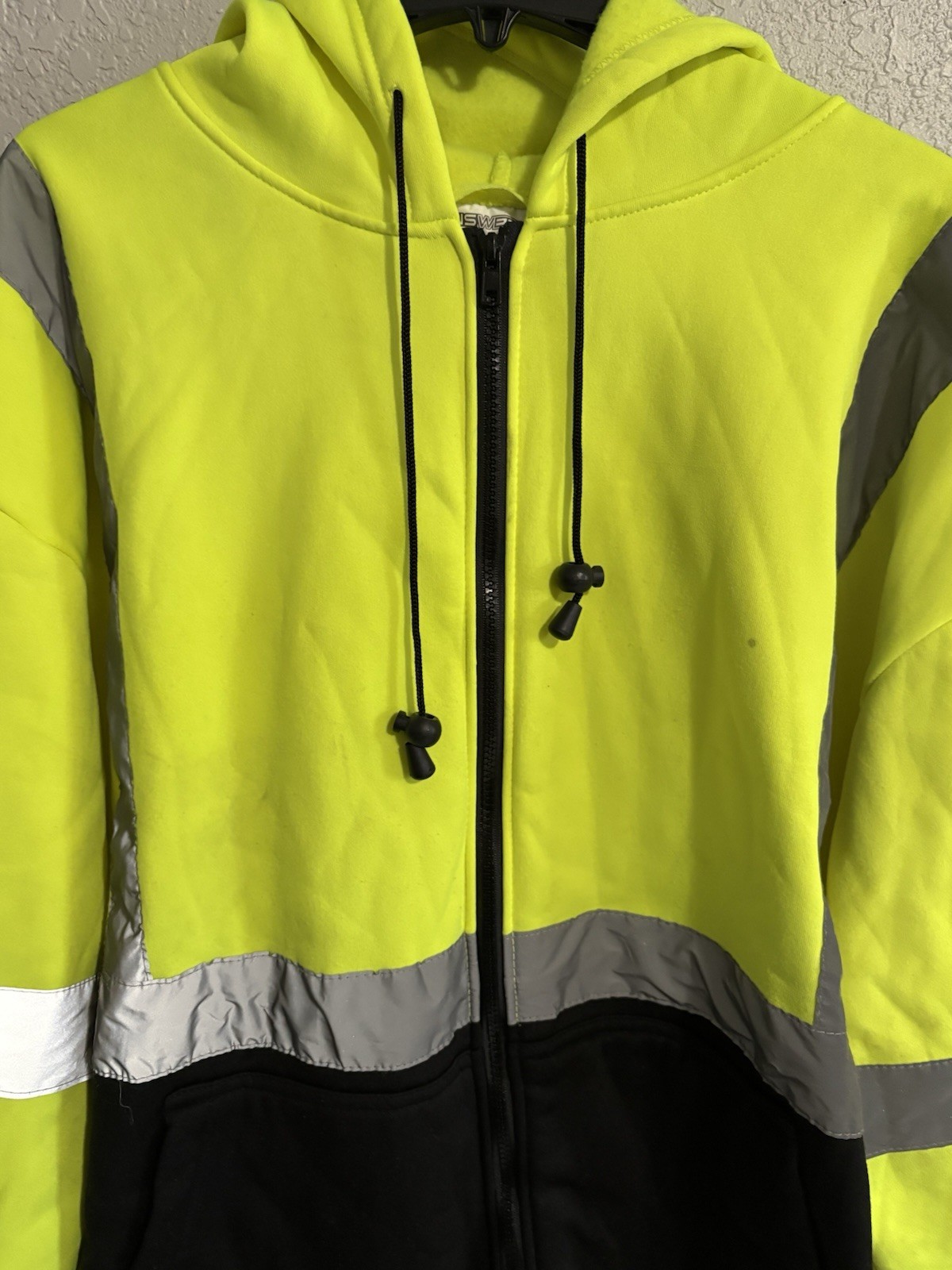 Mens Hooded Sweater Class3Viswerx Hi-Vis 2 Tone XL