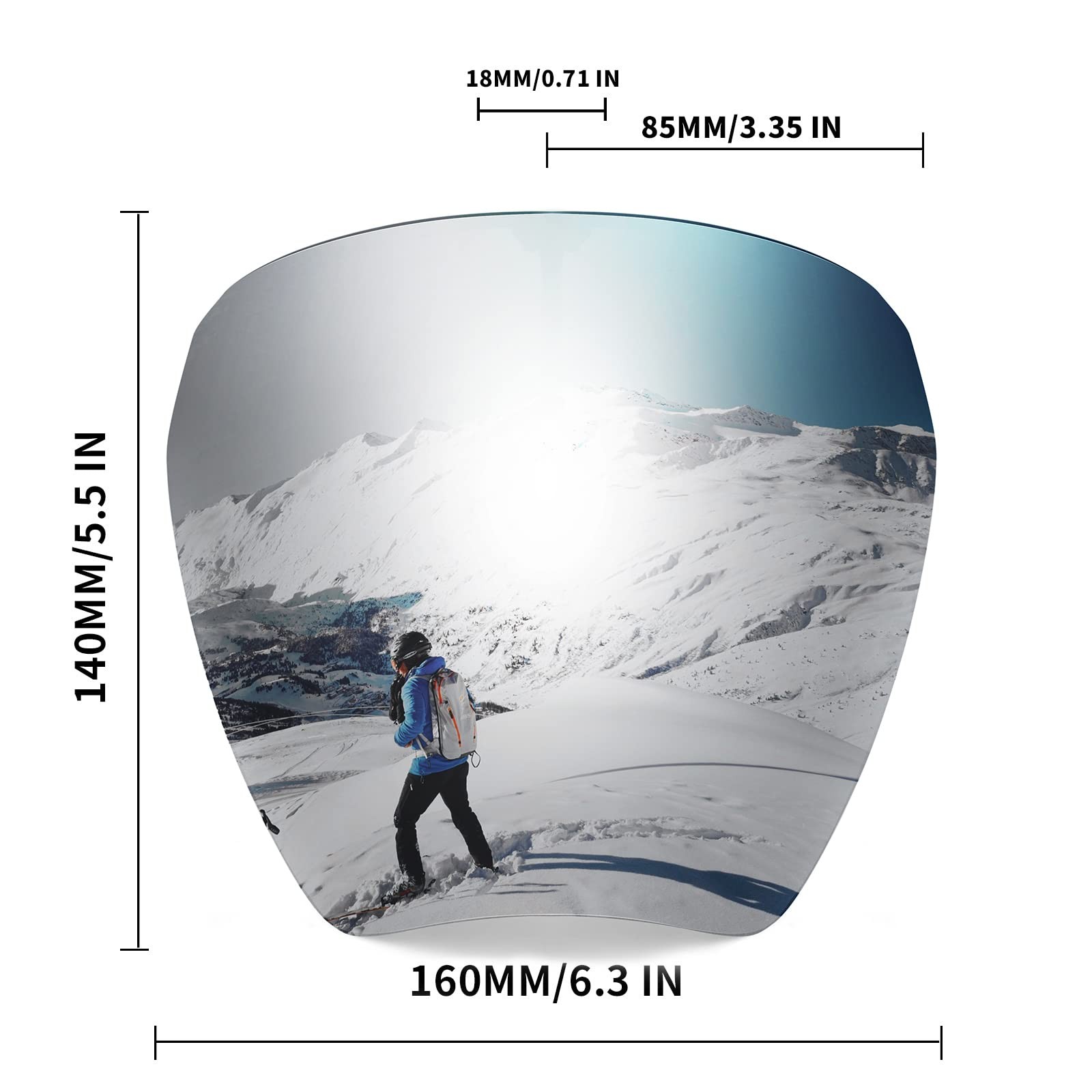 Full Cover Visor Protective Glasses Mirror Shield Sunglasses Anti Fog B2781
