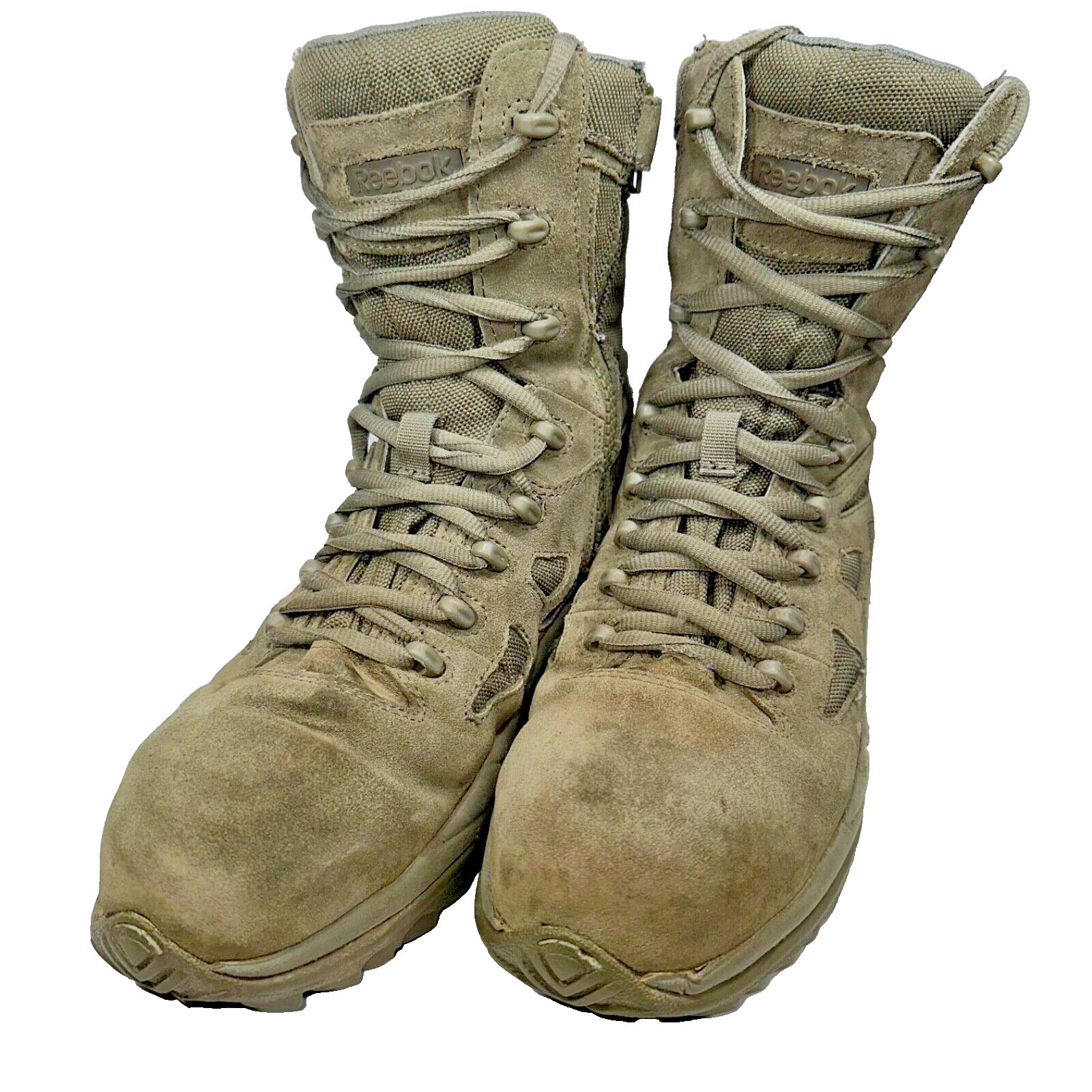 Reebok R88990 Men’s Size 7.5 Tactical Safety Toe Green Side Zip Boots