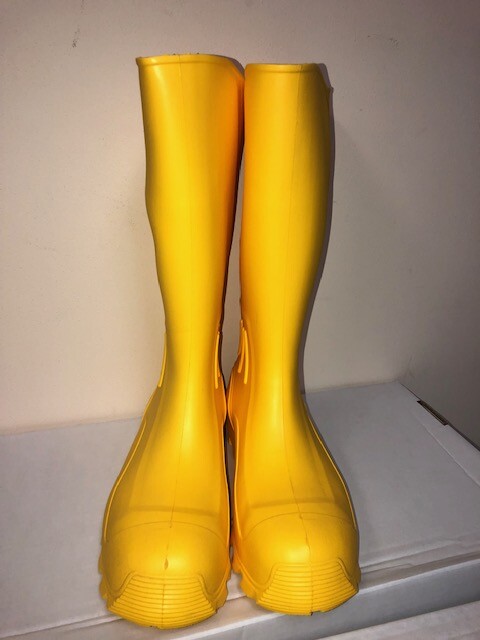 YELLOW WATERPROOF PROTECTIVE RAIN WORK BOOTS Hunting Fishing Farming Garden Mud
