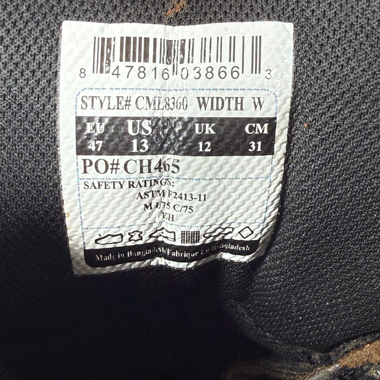 Carhartt 8″ Crazy Horse Brown Waterproof Logger Boot Composite Toe Mens 13 W
