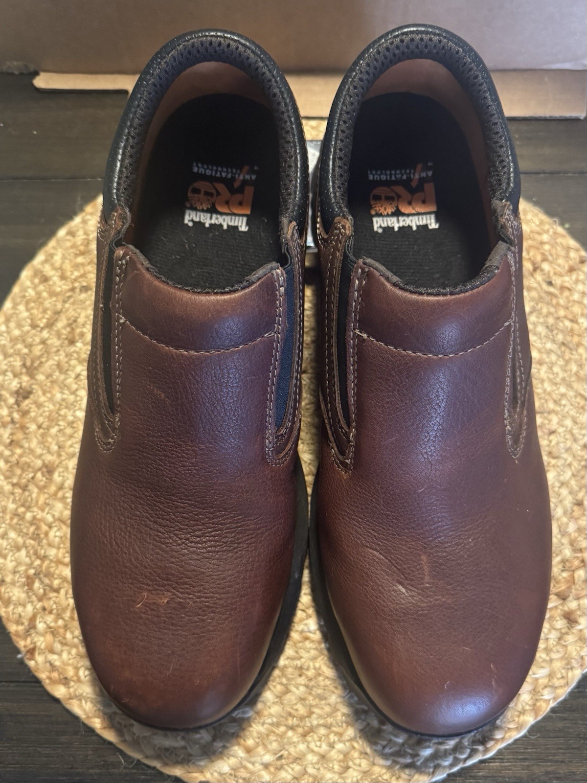 Timberland PRO Anti-Fatigue Slip-On Work Shoes Brown Slip & Oil Resistant 11M