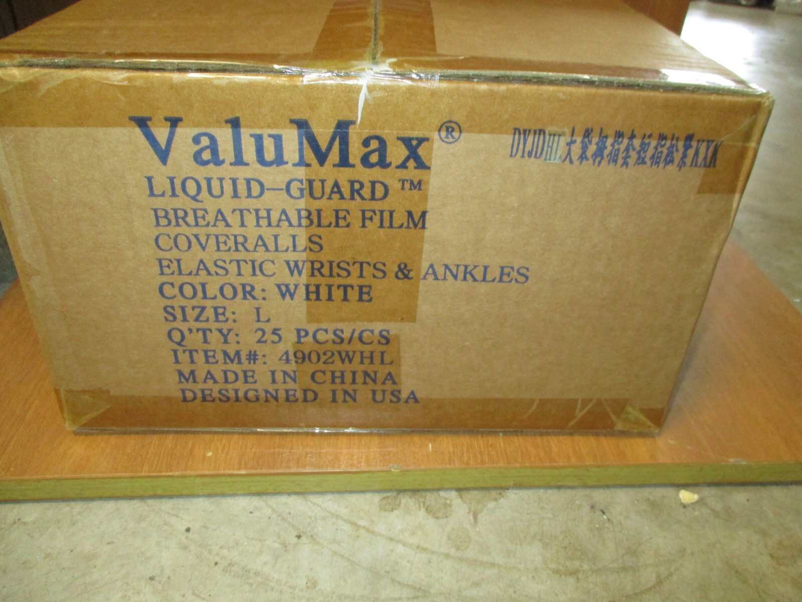 VALUMAX LIQUID-GUARD BREATHABLE FILM COVERALLS 1 CASE OF 25PC, NEW