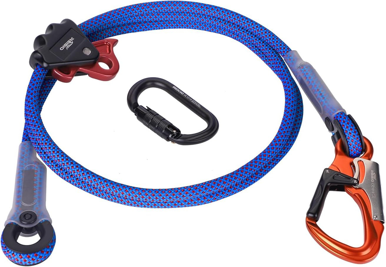 1/2″ X 8FT Flip Line Kit,Arborist Positioning Lanyard Kit with Triple Lock Carab