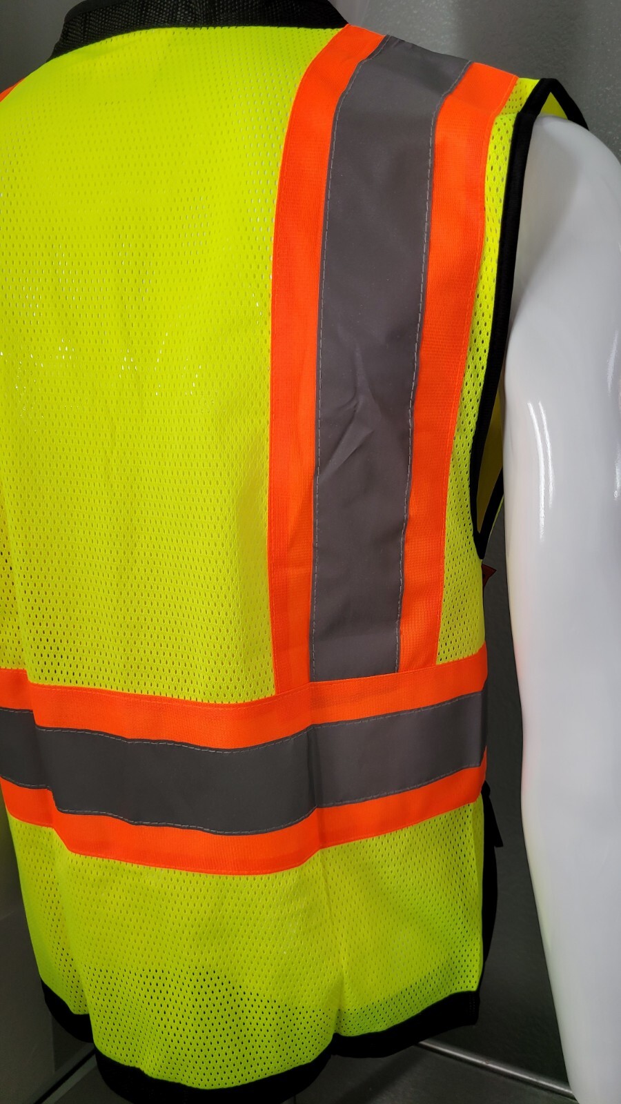 Safety Green Tri Color High Visibility Safety Vest With ID pocket