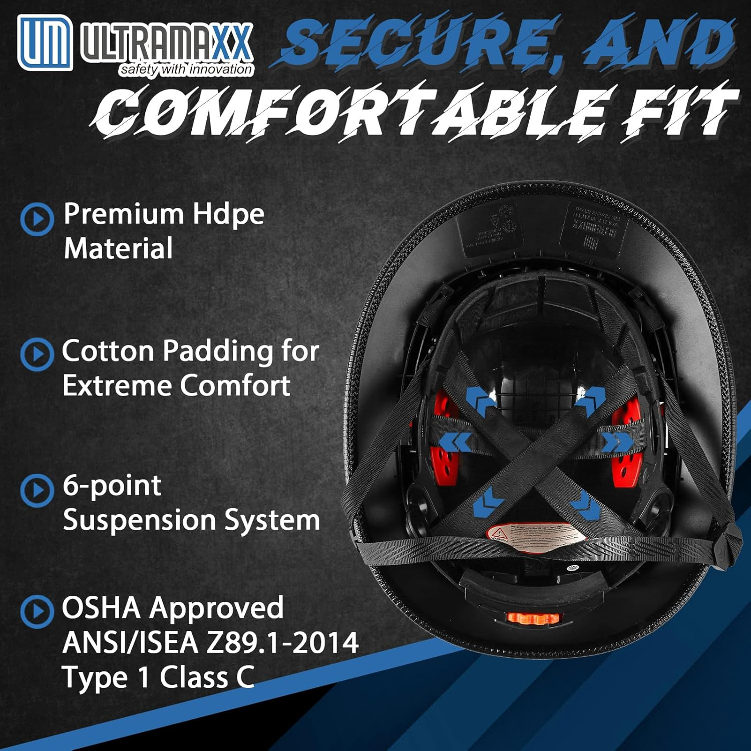 Full Brim Hard Hat with Built-In Visor, ANSI Z89.1 OSHA Approved