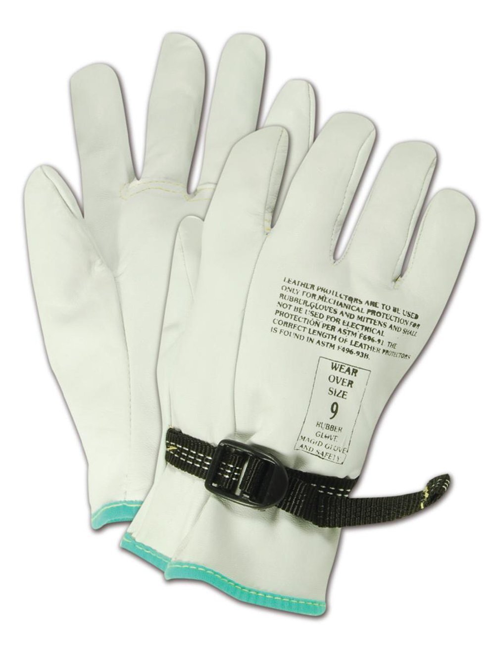 Magid Powermaster 12501ps Leather Linesmen Protector Gloves 1 Pair 9.5 Length S