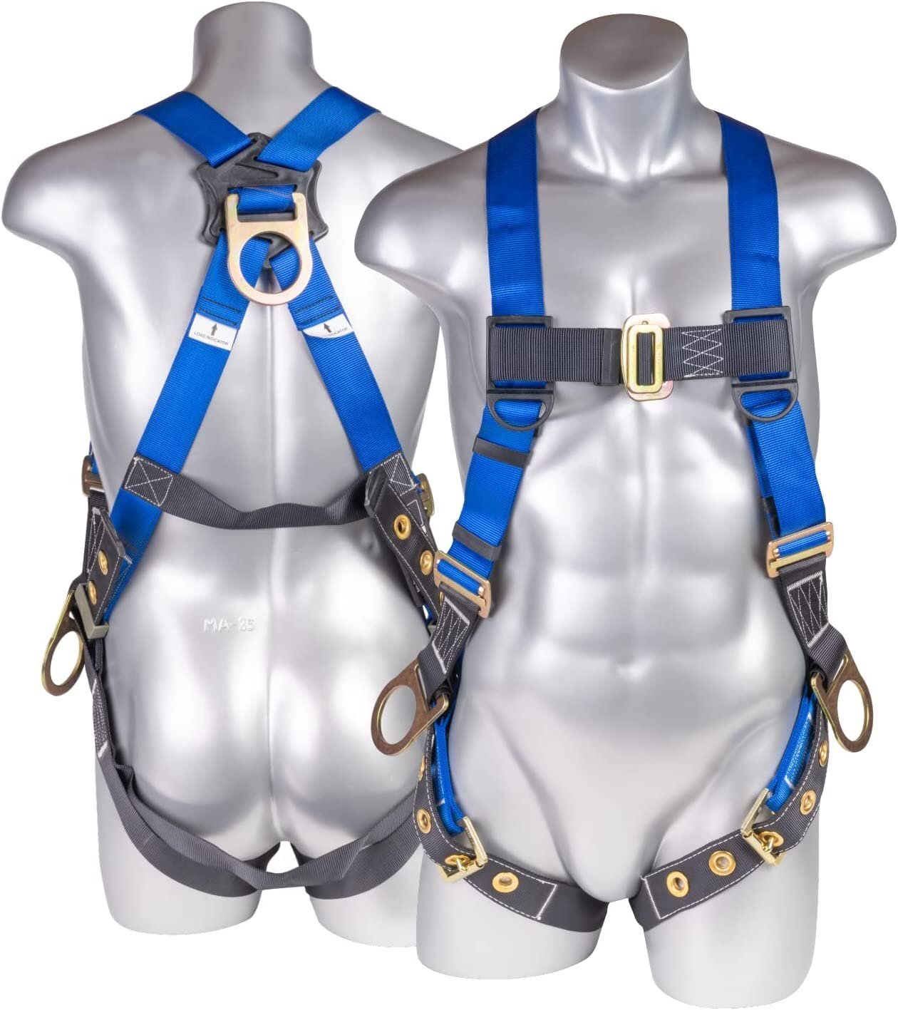 Palmer Safety Full Body Construction Harness with 5 Point Adjustment,…