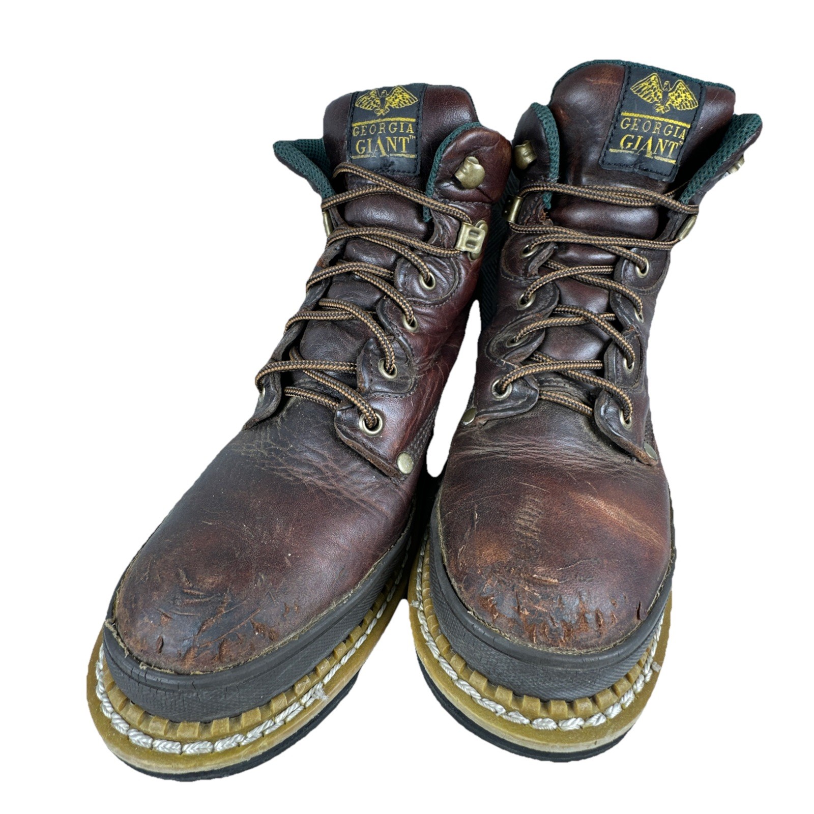 Georgia Giant G3374 Women’s Size 8 M 6” Brown Leather Safety Toe Work Boots