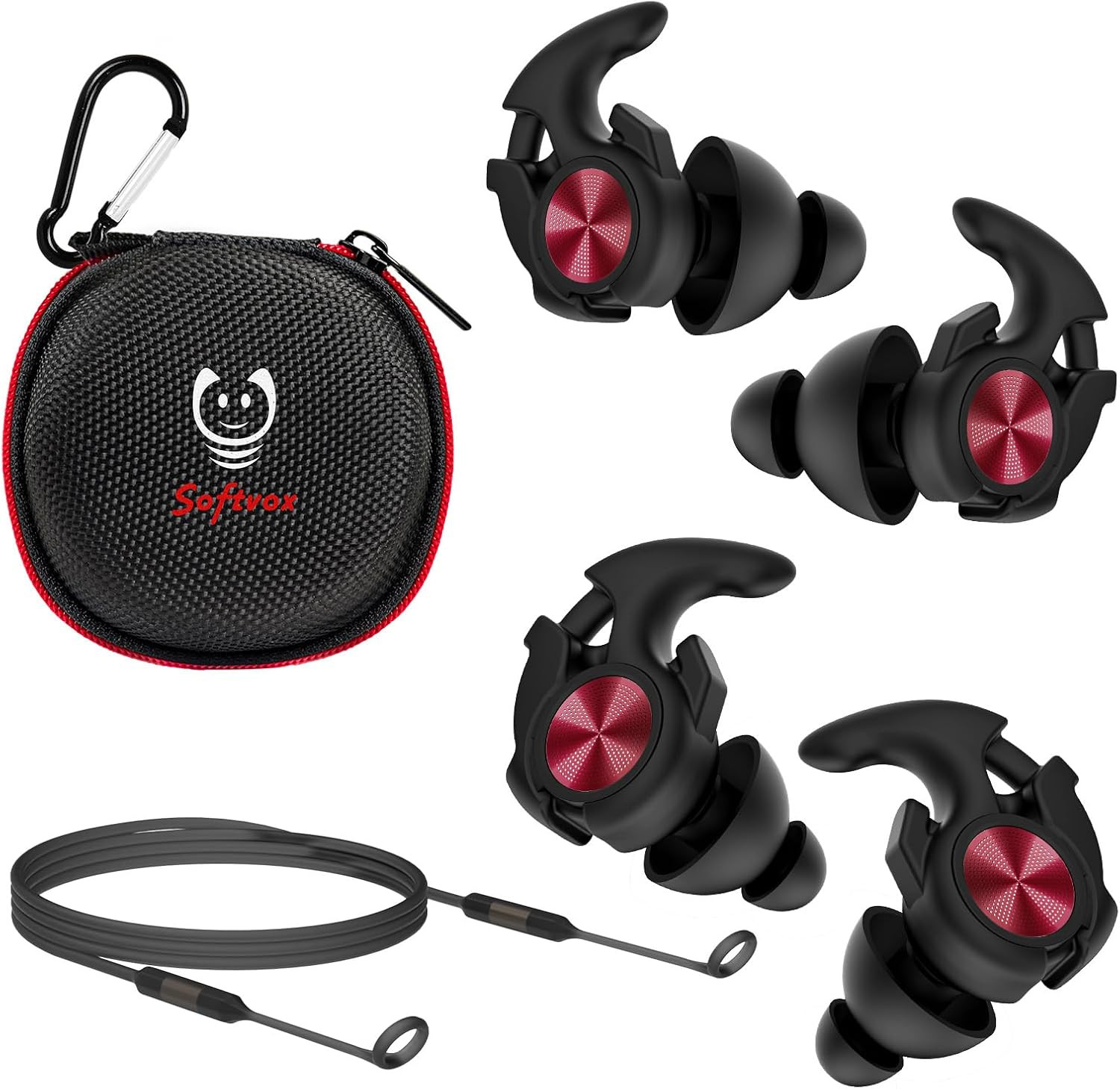 Motorcycle Ear Plugs with Lanyard, Wind Noise Reduction Keep Comms Clear & Comfy
