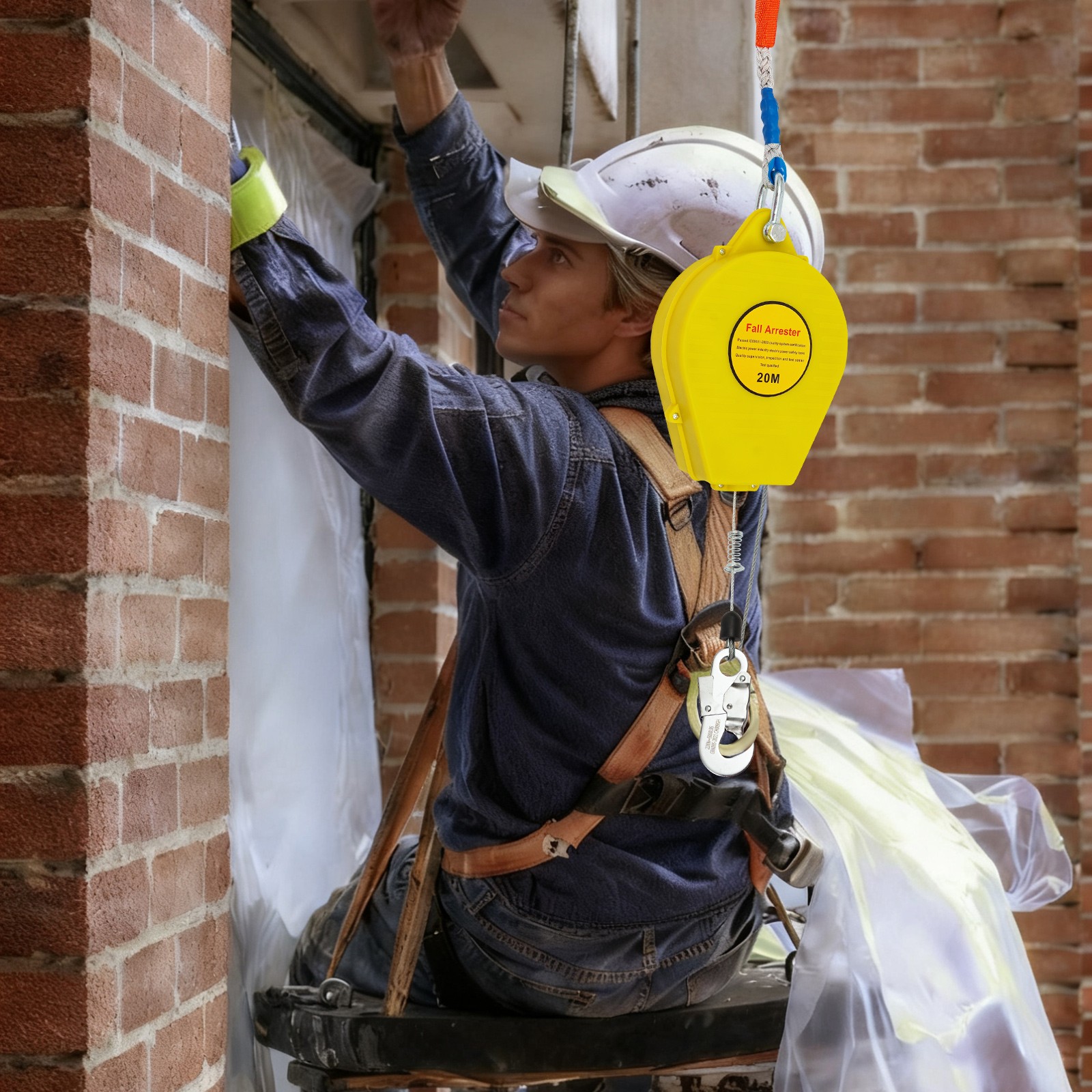 Self-Retractable Fall Arrester Fall Arrest Protector Fall Protection Gear 150kg