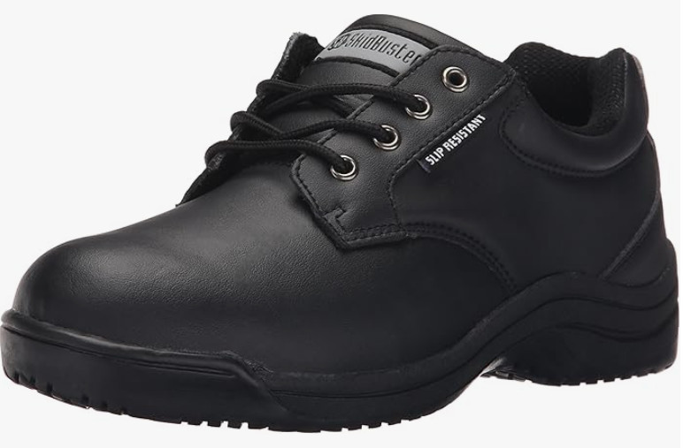 Skidbuster S5071 Men’s Leather Slip Resistant Oxford Black Work Shoes 13 M US