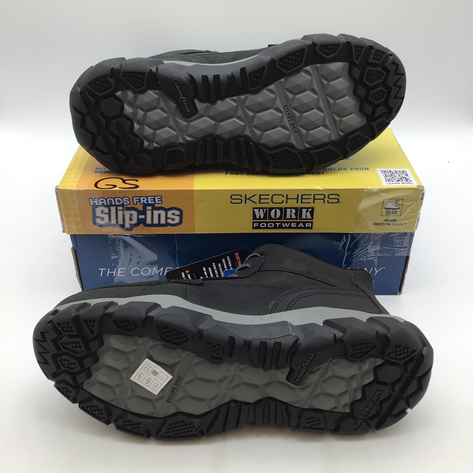 Skechers Work Slip-ins Santoro ST Carbon Nano-Toe Work Boots Black Size 10.5 NEW