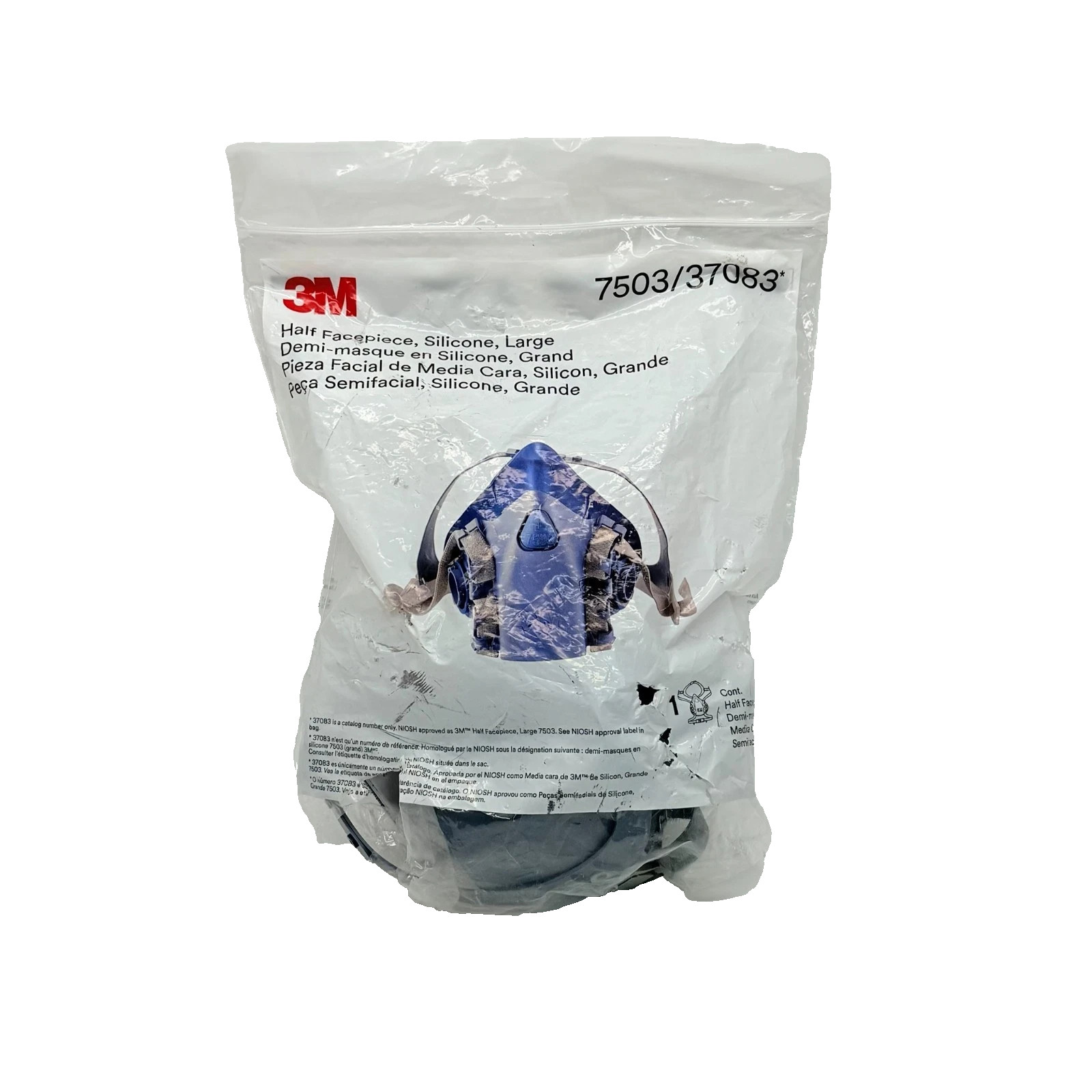 3M LARGE SILICONE HALF FACEPIECE 7503/37083