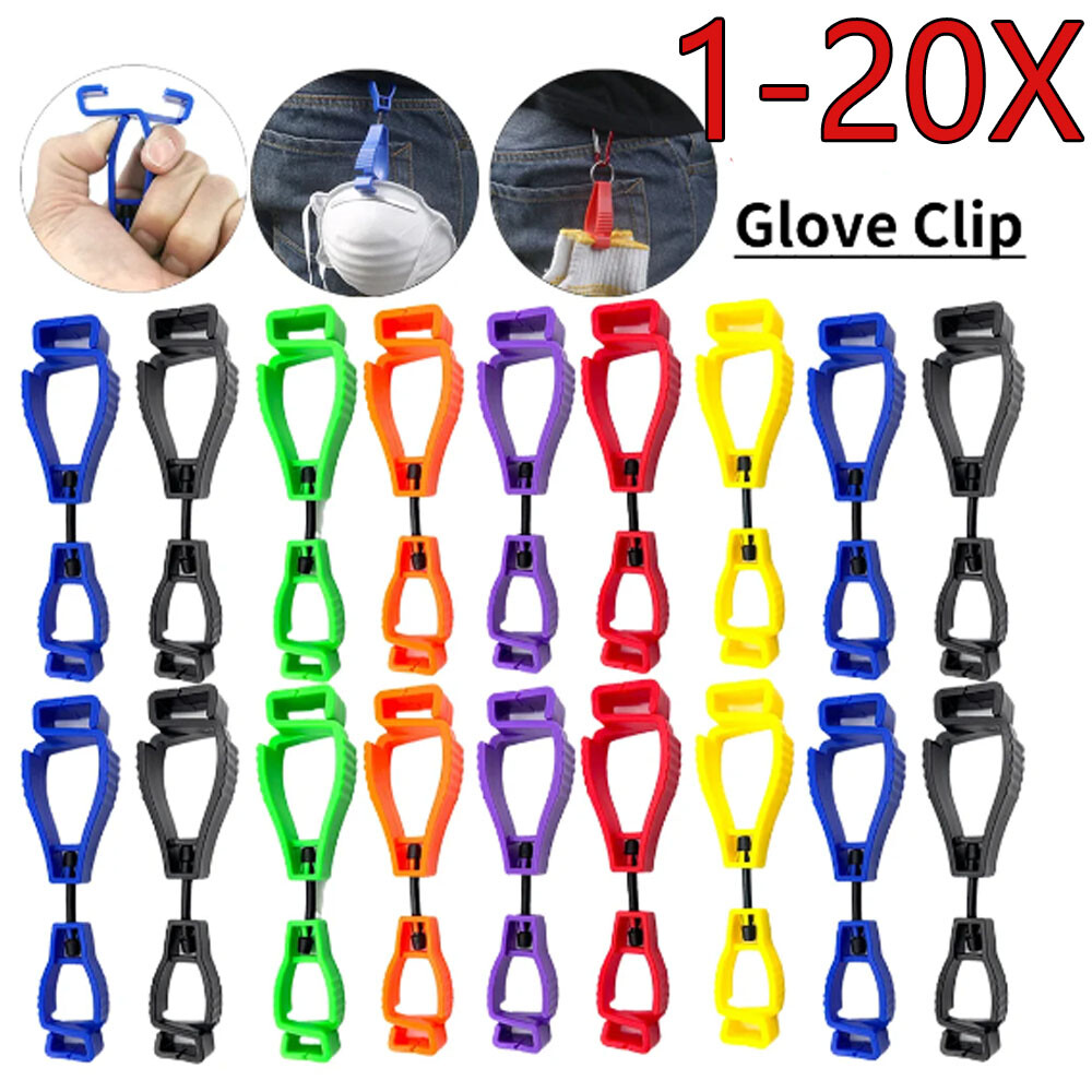 1-20pcs Glove Clip Hanger Safety Glove Holder Gloves Clip Work Clamp Guard Tool