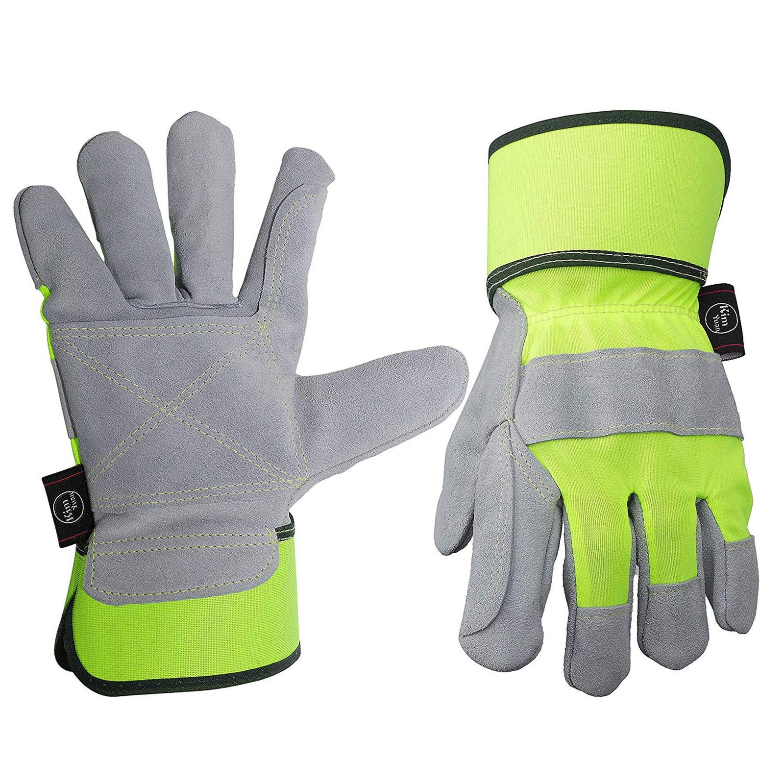 Leather Work Gloves, Perfect for Trucking/Yard Work/Gardening/Construction/Lag…