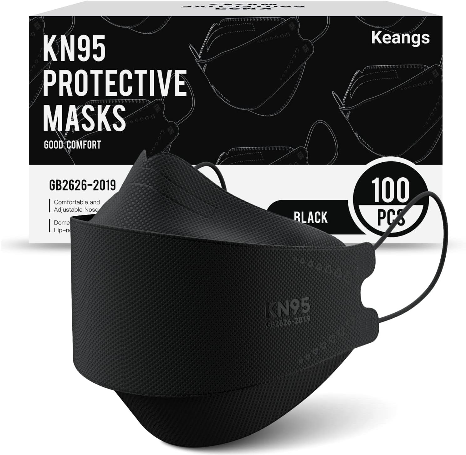 100- KN95 Protective Disposable 4 Layers Face Cover Masks ~ GOOD COMFORT NEW