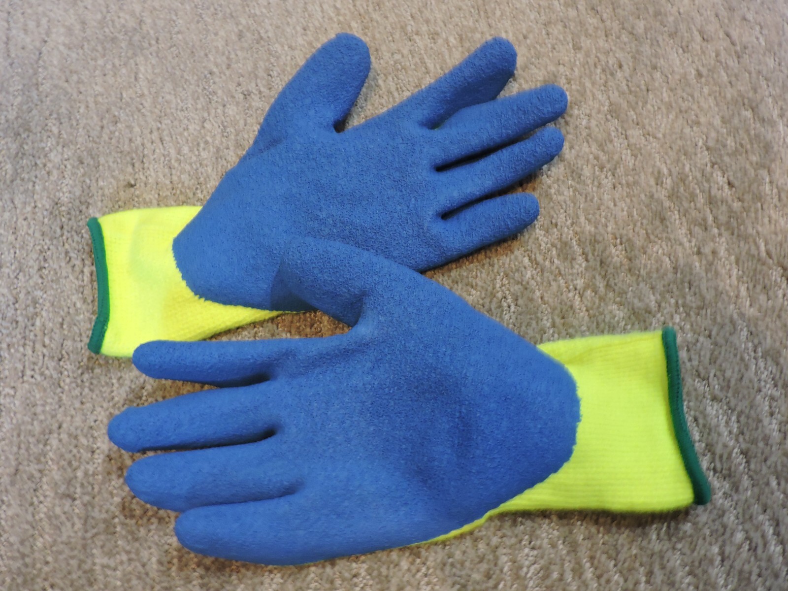 MCR Safety NXG Hi-Vis Insulated Winter Work Gloves Latex Dipped Blue/Yellow SZ L