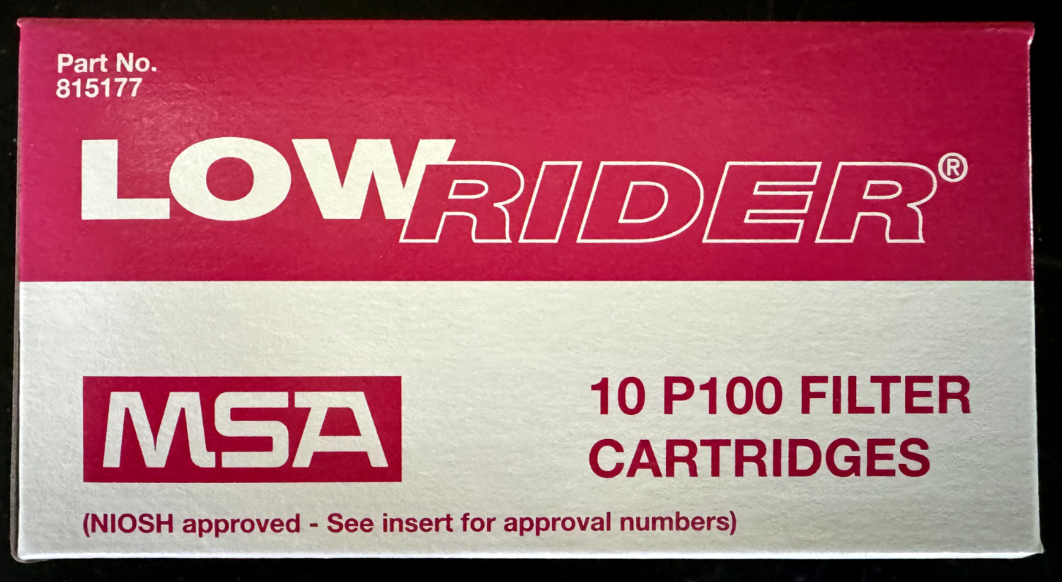 Case of MSA 815177 Low Rider P100 Respirator Filter Cartridges 120 Filters NIOSH