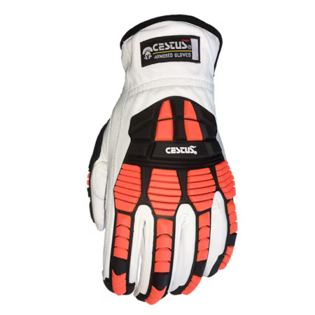 CESTUS 3219-L 360 ANSI Cut A5 Impact Gloves, Goatskin Leather, L, PR