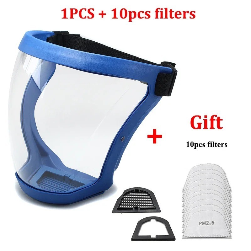 Full Face Super Protective Mask Anti-fog Shield Safety Transparent Head Cover