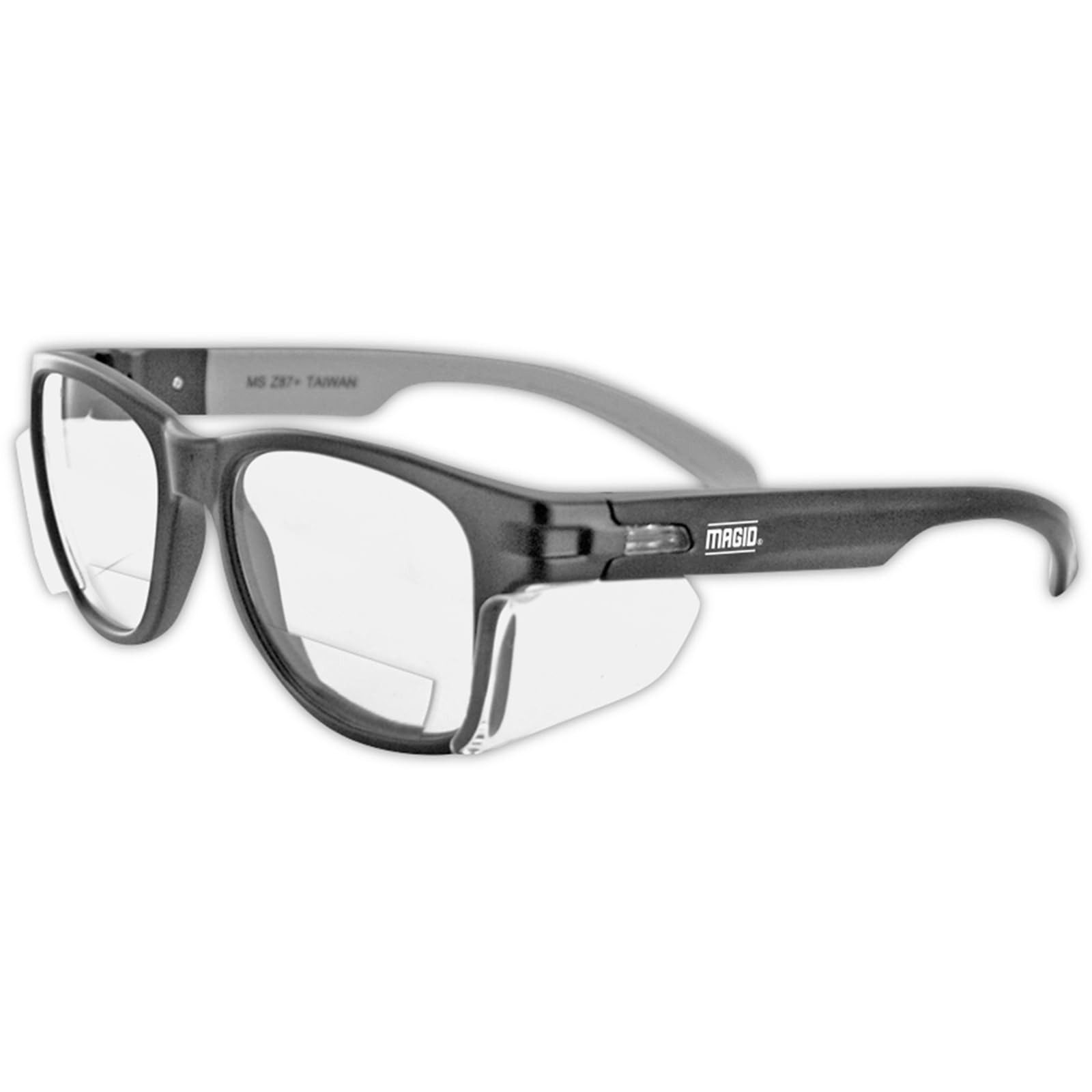 MAGID Y50 Safety Glasses for Construction | Black Frame — 1 Pair, Clear Lens …