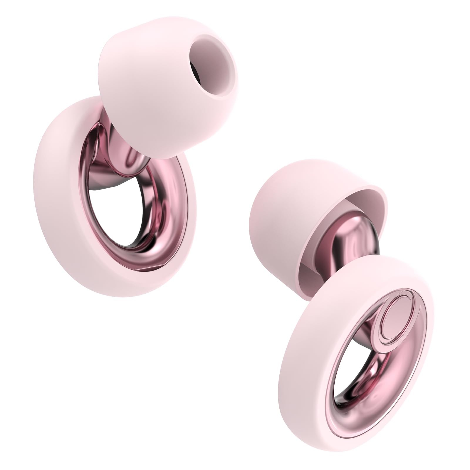 Reusable Silicone Ear Plugs, Noise Cancelling 30dB, Pink, 1 Pair