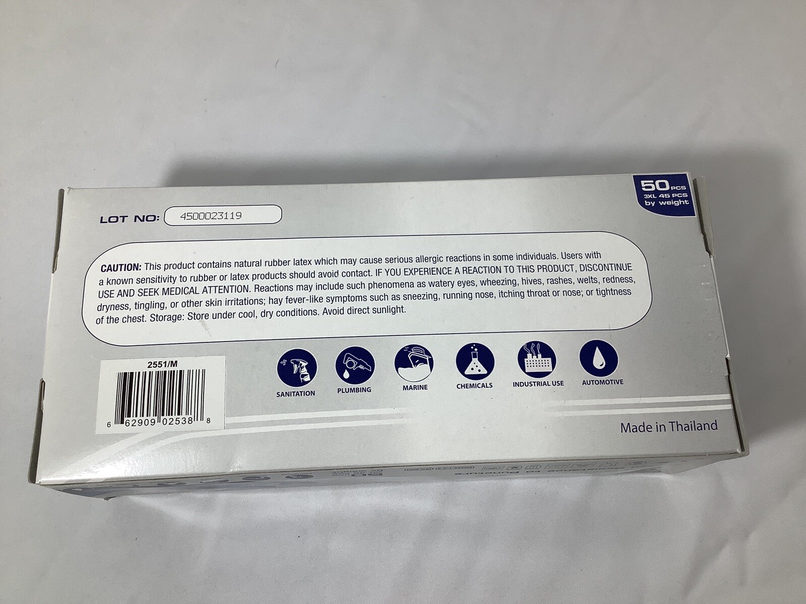 50 Powder-Free 14mil Heavy Weigh High-Risk Industrial Strength Latex Gloves Med