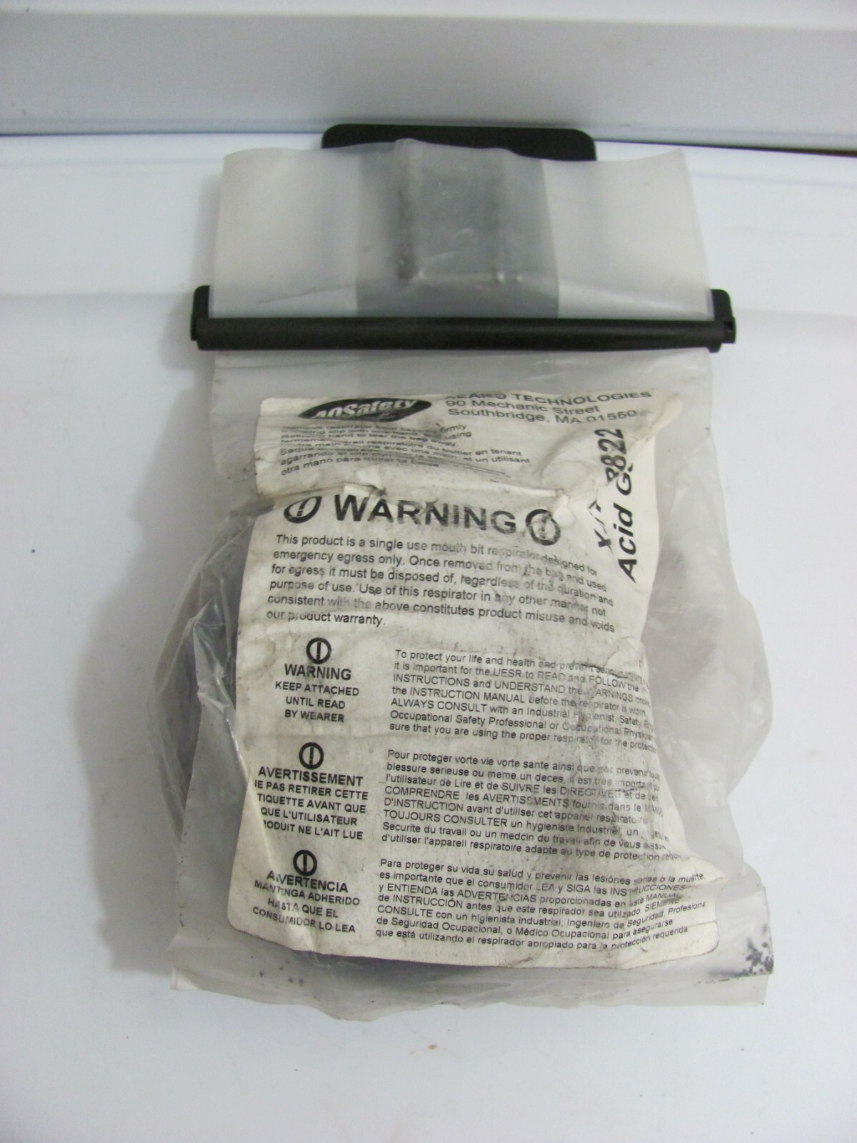 NEW OLD STOCK – AO Safety X-IT 8822 Mouthbit Respirator Acid Gas