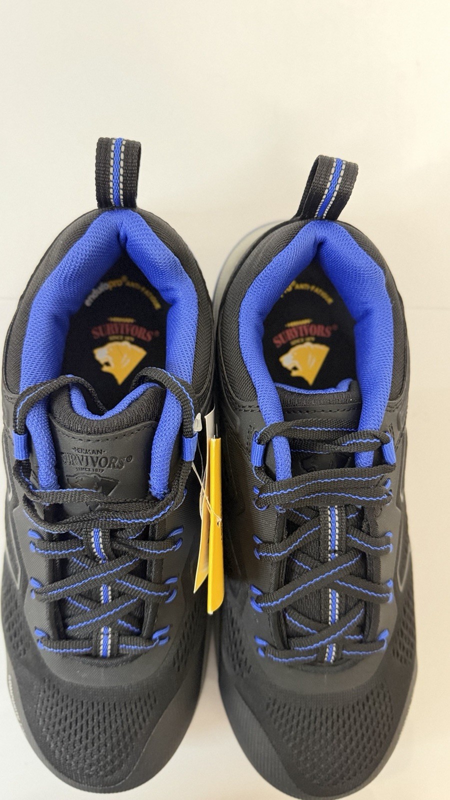 Herman Survivors Cassle Womens Work Shoes Size 7.5 Composite Toe Black Blue NIB
