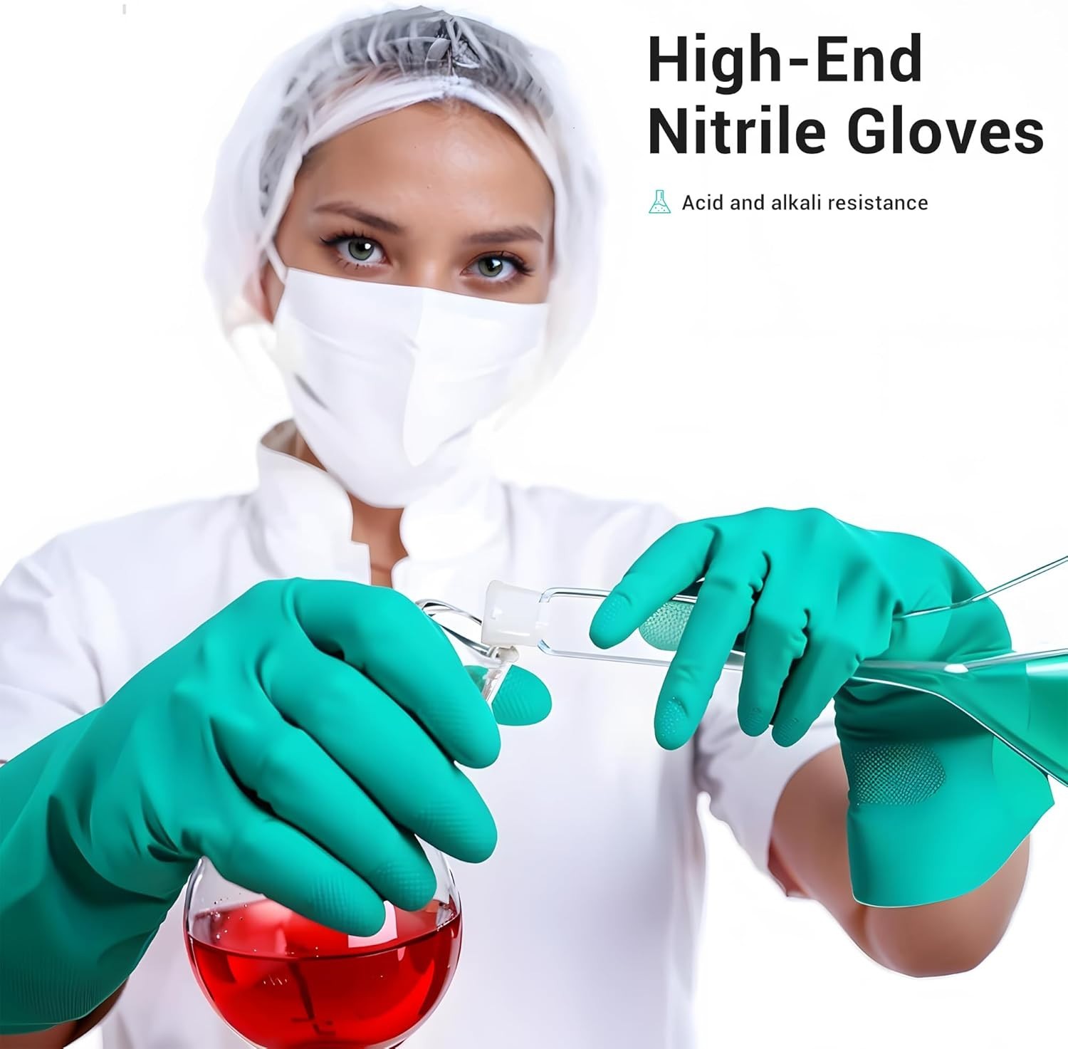 Multipurpose Large Nitrile Gloves – Chemical Resistance, Secure Grip, Latex Free