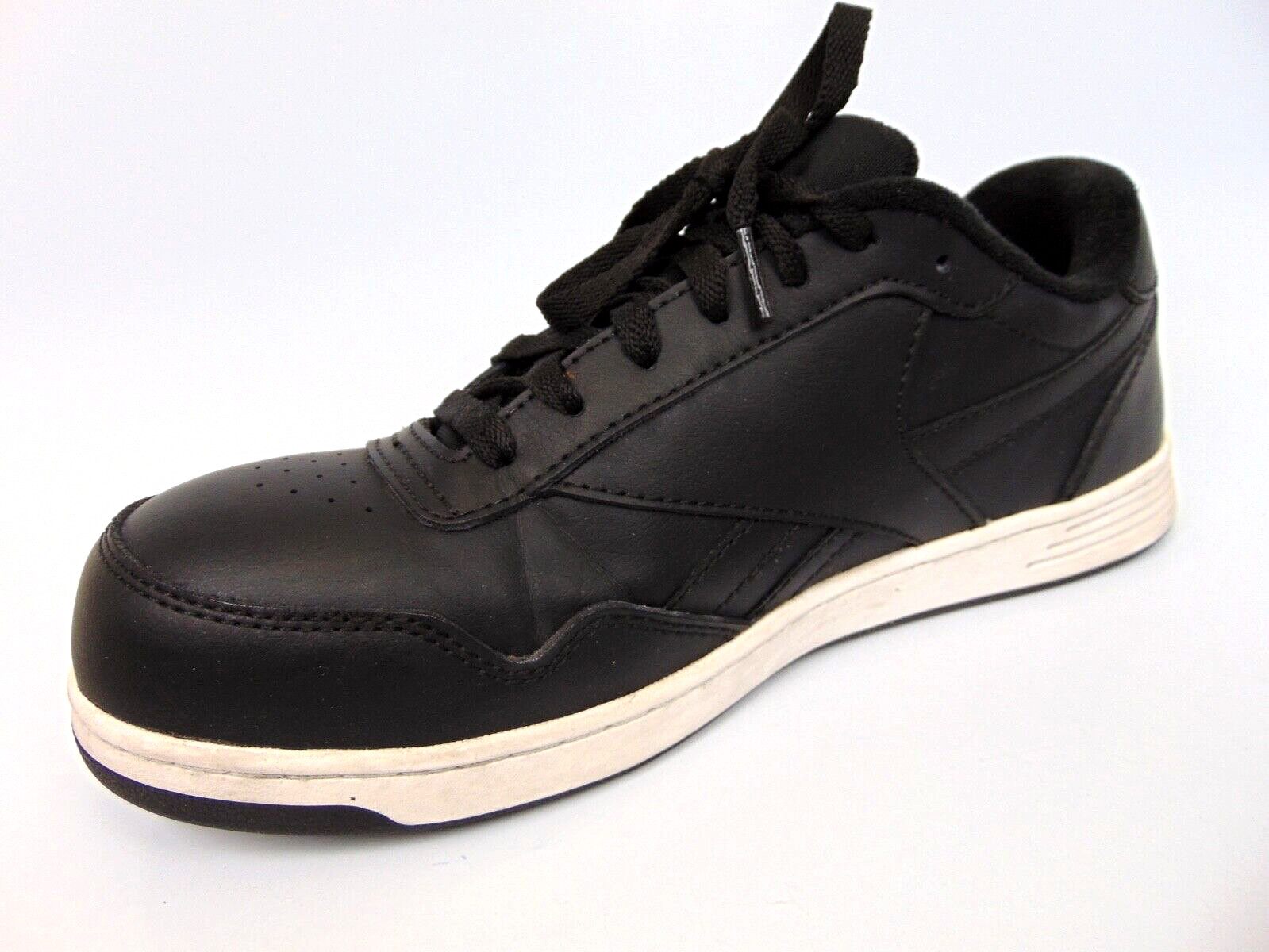 Reebok Work Club Memt EH Comp Toe Work Sneaker Women Size 9.5 WIDE Black Leather