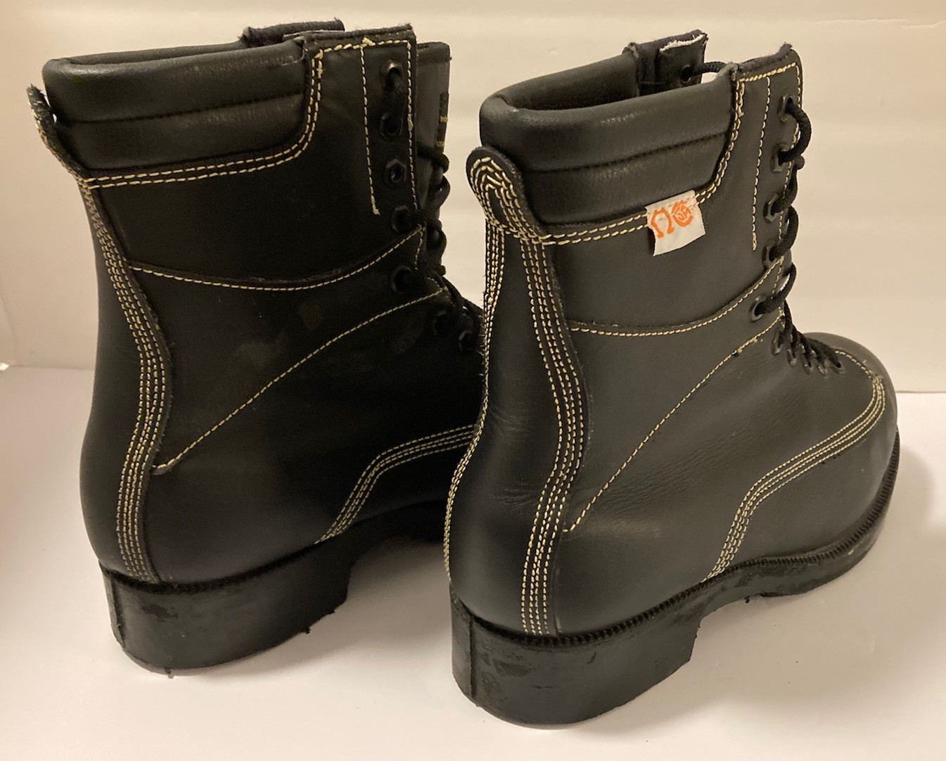 Logger Lineman Boots Men 10.5 Black Leather Work Canada CSA Omega Met Guard Toe