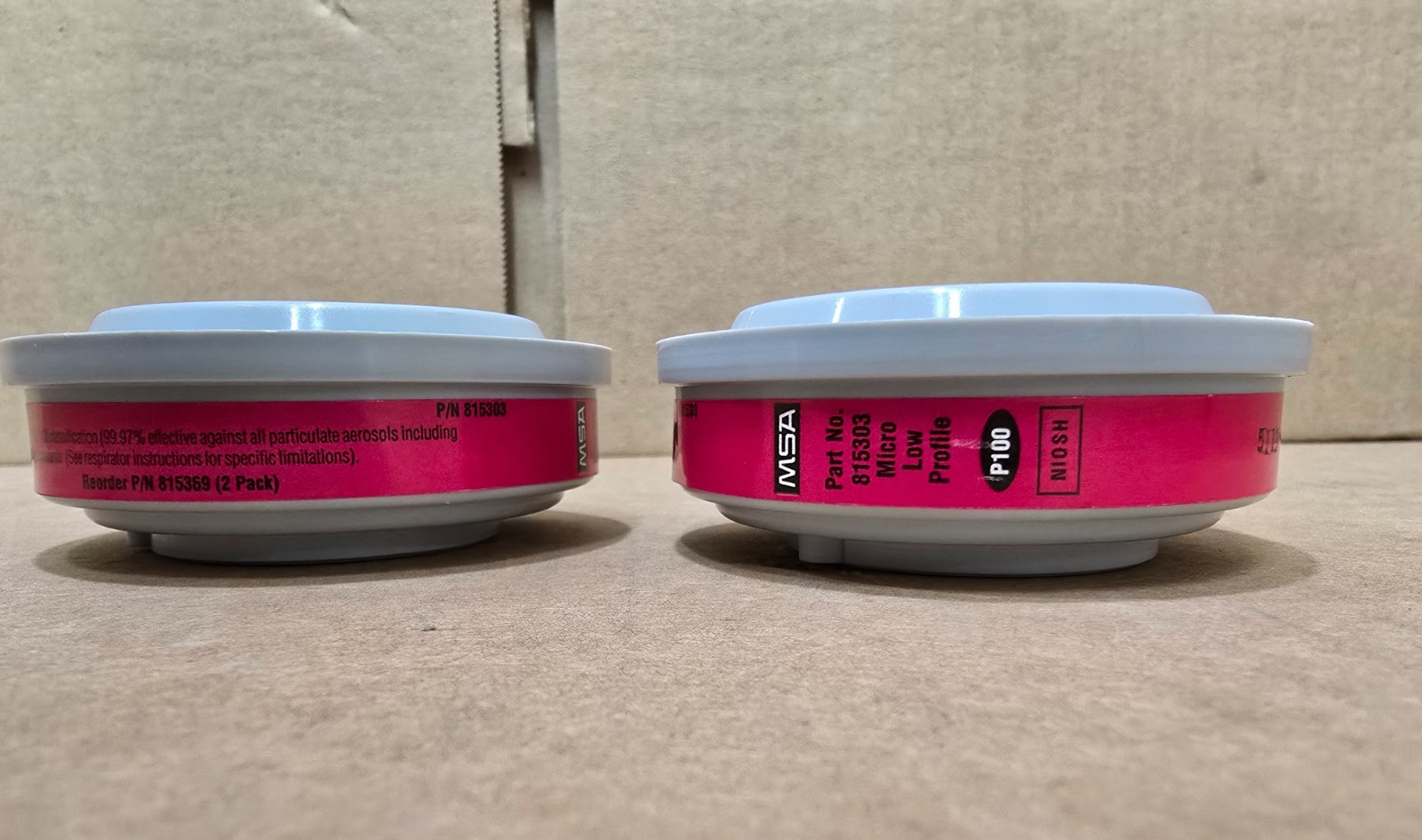 Pack of 2 MSA P100 Cartridges for Advantage Respirator Facepiece #815369