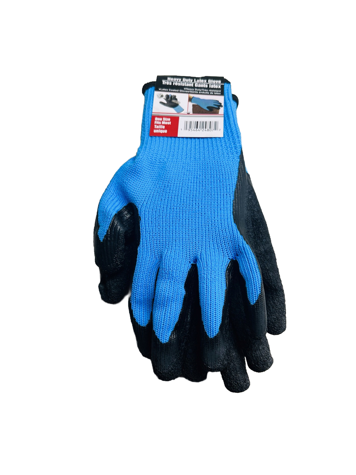Tool bench Hardware latex gloves Heavy duty Blue safety latex-dipped 1 Pair