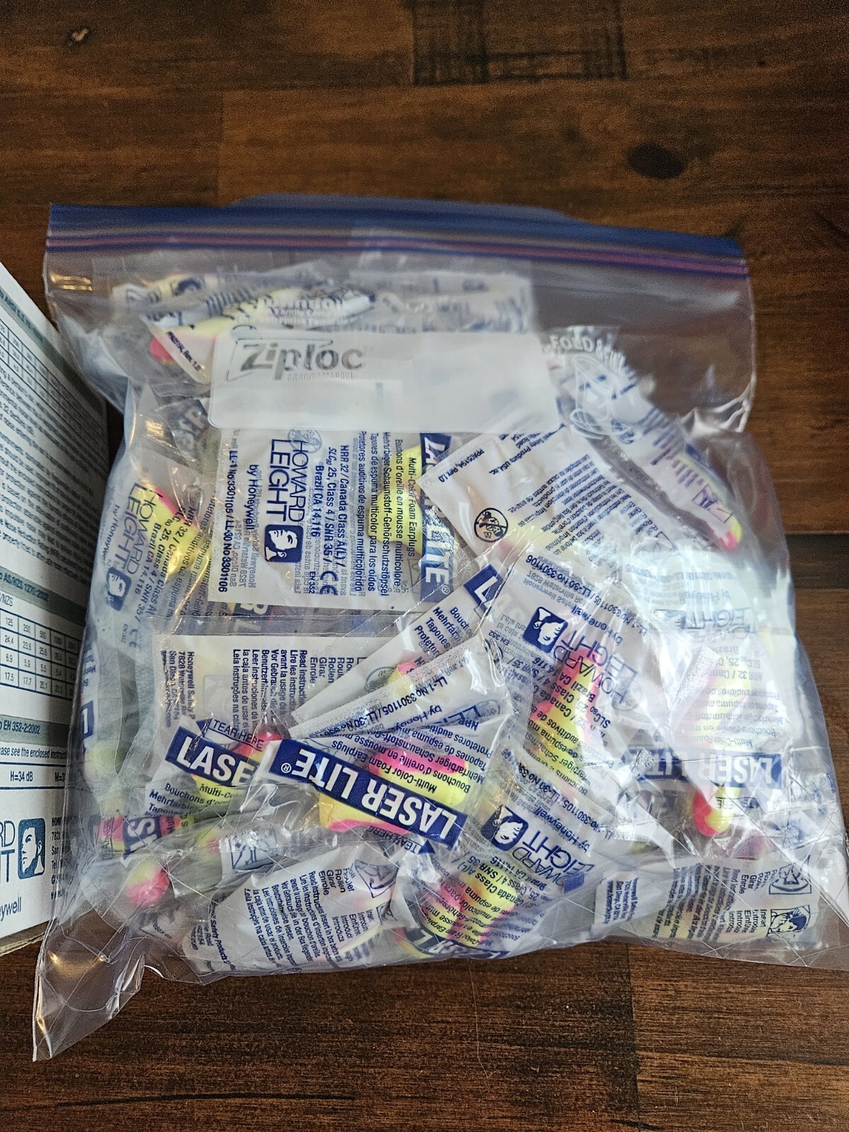 Lot (110 pair) Uncorded Earplugs Foam Howard Laser Lite