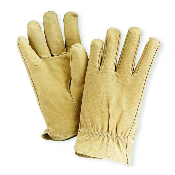 Leather Drivers Gloves, Pigskin, Shirred Slip-On, Keystone Thumb, Gunn Cut,