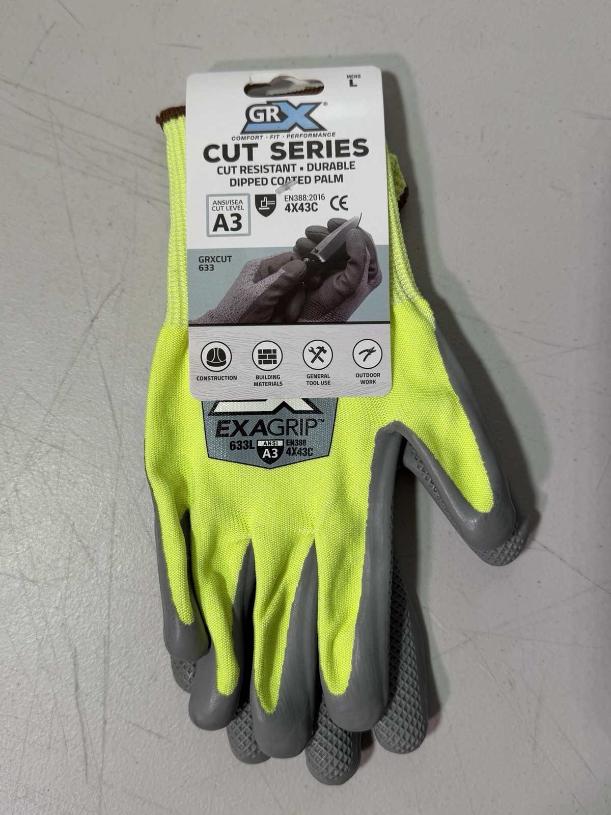 3 Pair Large New Work Gloves Bundle – GRX Cut Resistant + Cowhide Leather