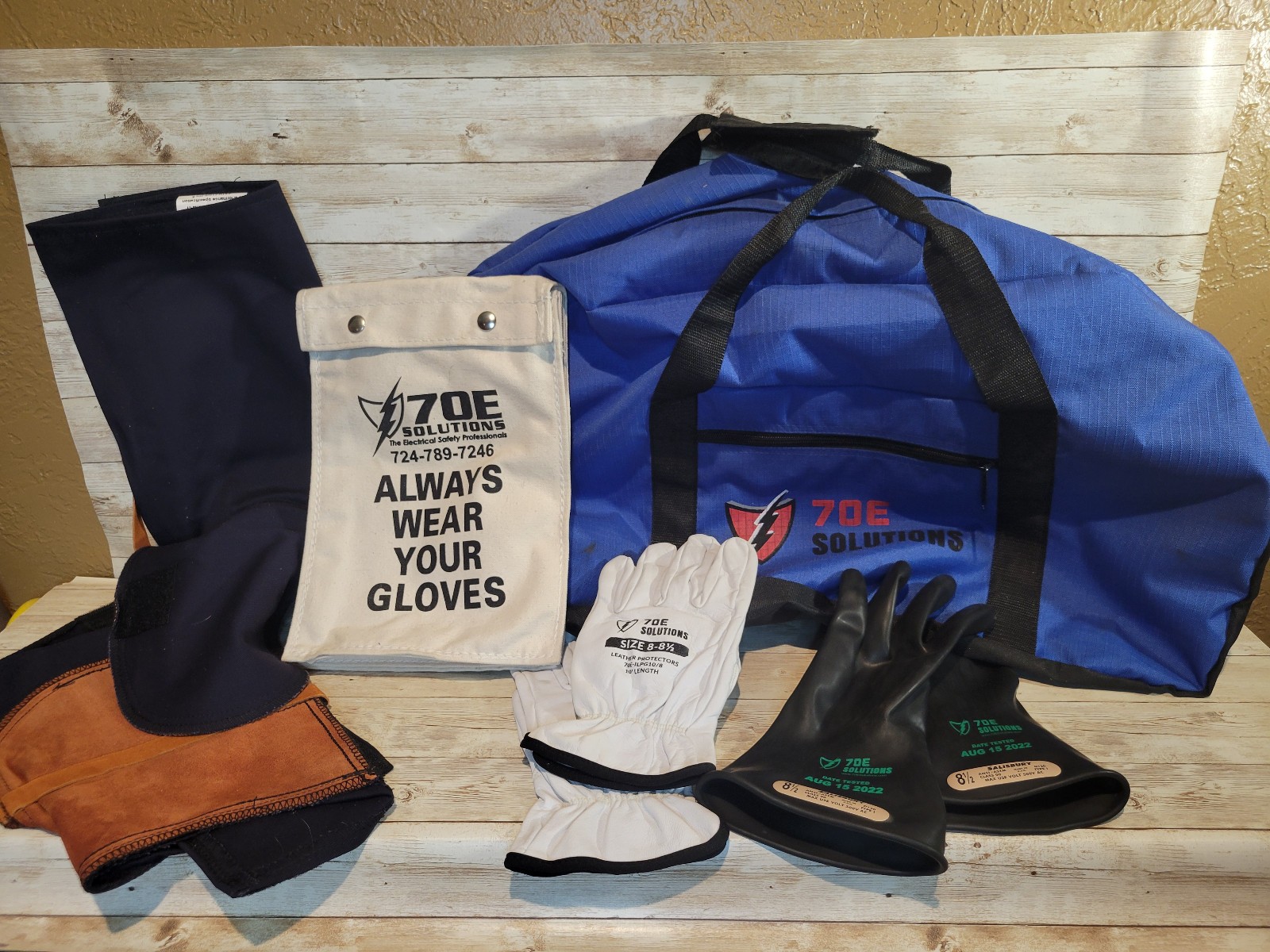 Salisbury Gloves Class 00 Size 8.5, Arc Flash Leggings, Duffle Bag 70E Solutions