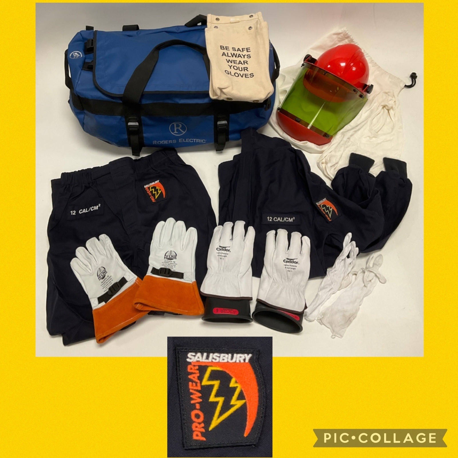 Salisbury Honeywell Arc Flash Set- Pants & Shirt 12 cal/cm2, Gloves & Helmet