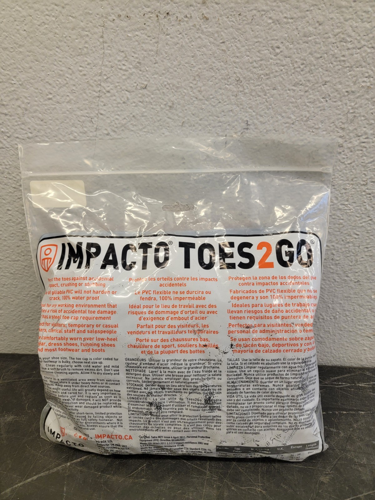 Impacto TOES2GO Steel Toe Caps Overshoes Size Small New