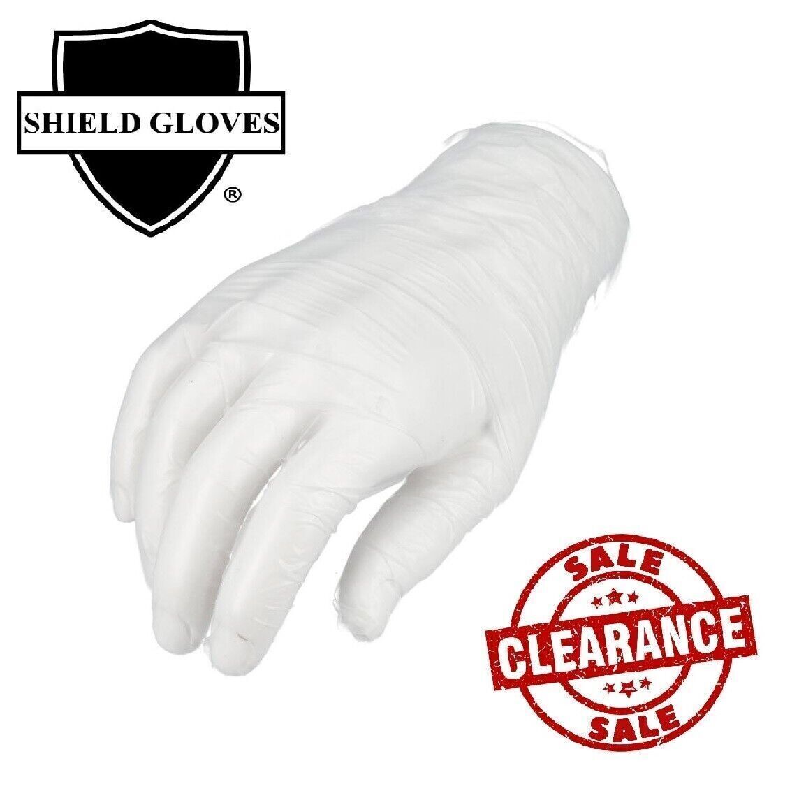 Powder-Free Vinyl Disposable Non Latex Gloves,5 MIL,Clear, 2000 Pairs, XL