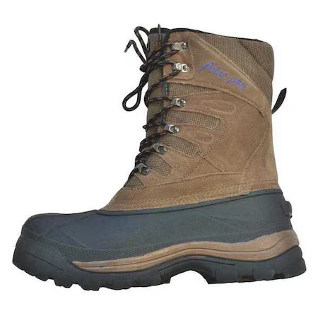 Polar Plus 5699 Men’s Winter Boots, 12 Leather, 10 In Height, Black/Brown