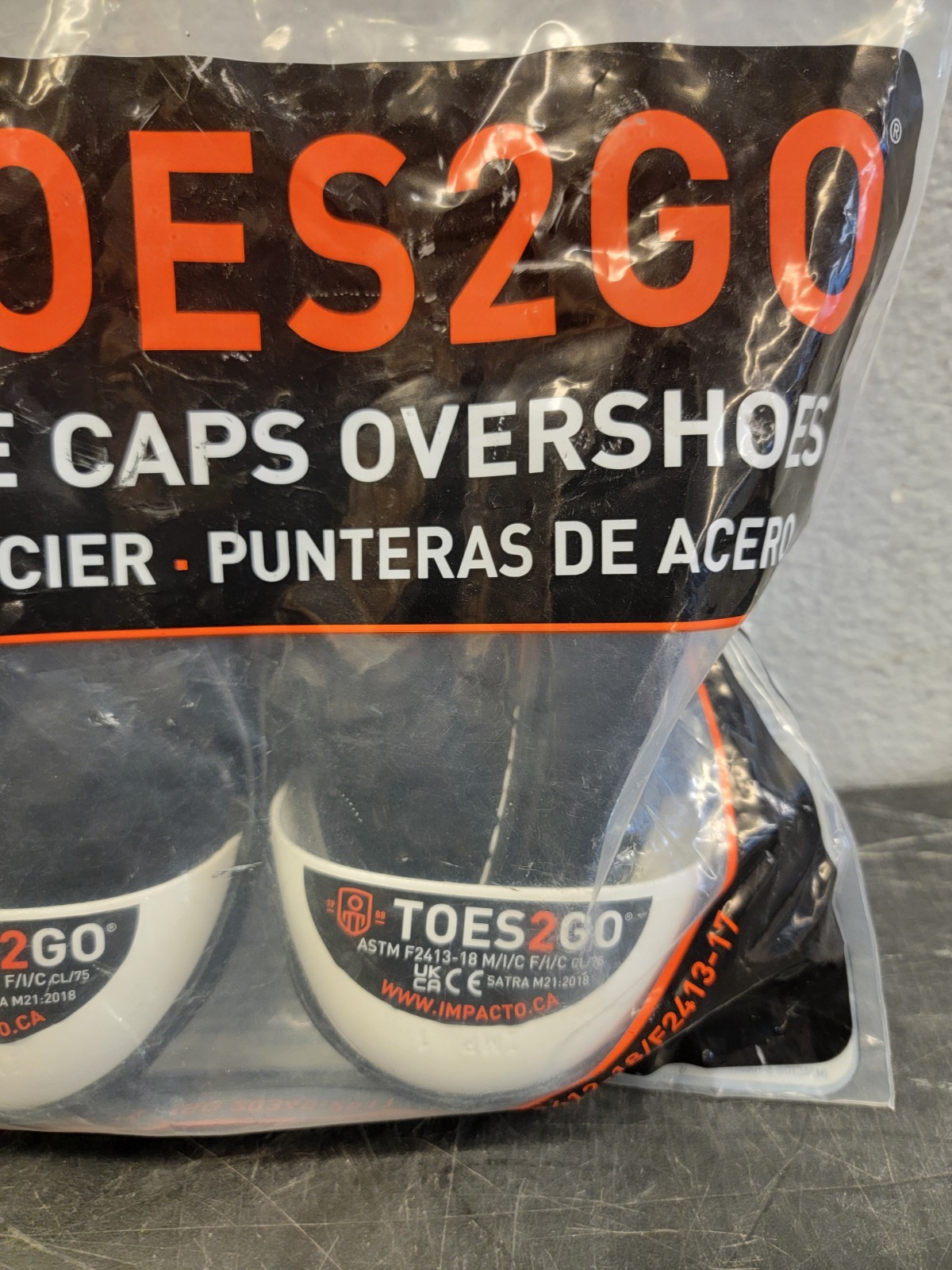 Impacto TOES2GO Steel Toe Caps Overshoes Size Small New