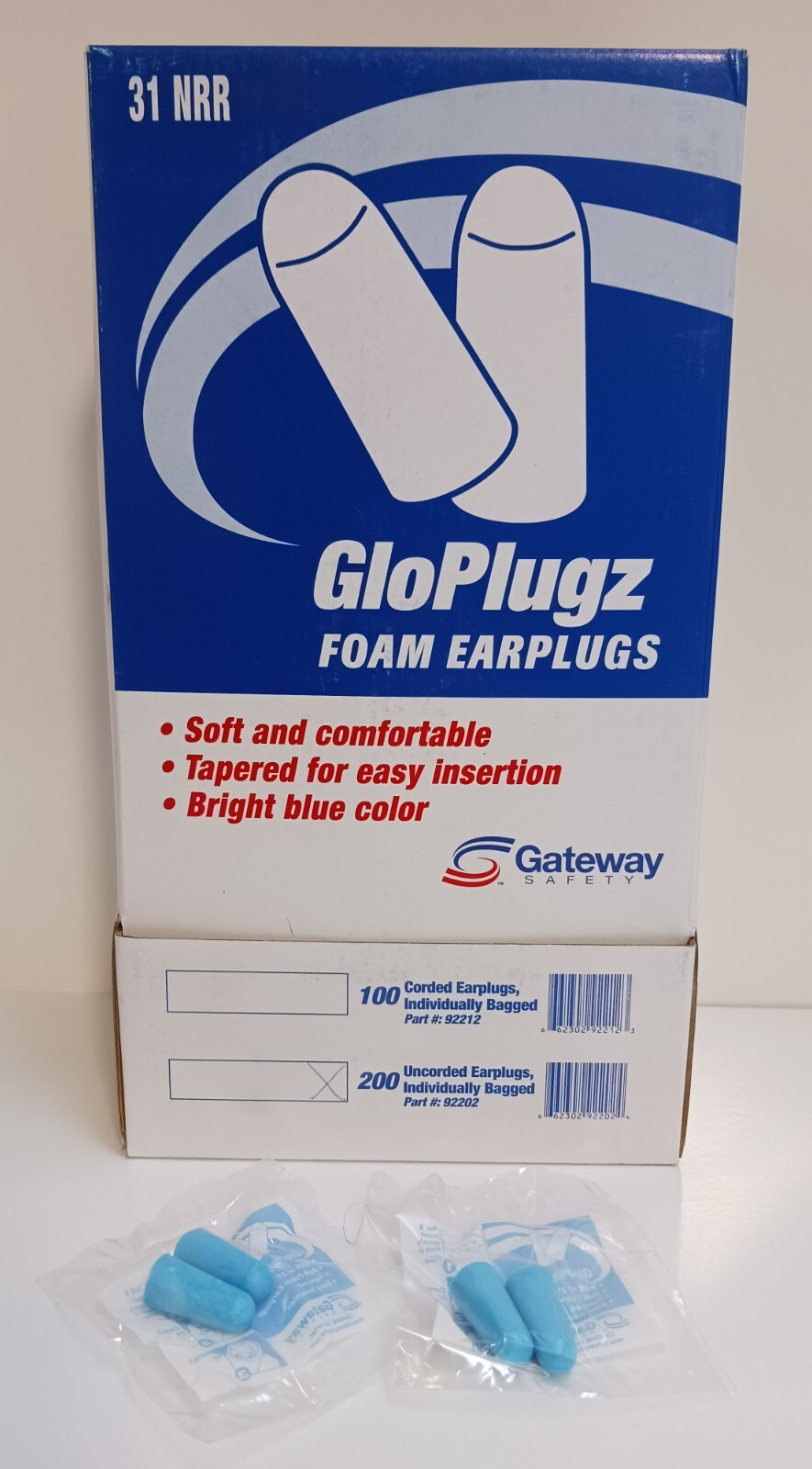 GA-92202 GloPlugz Foam Earplugs – Box of 200