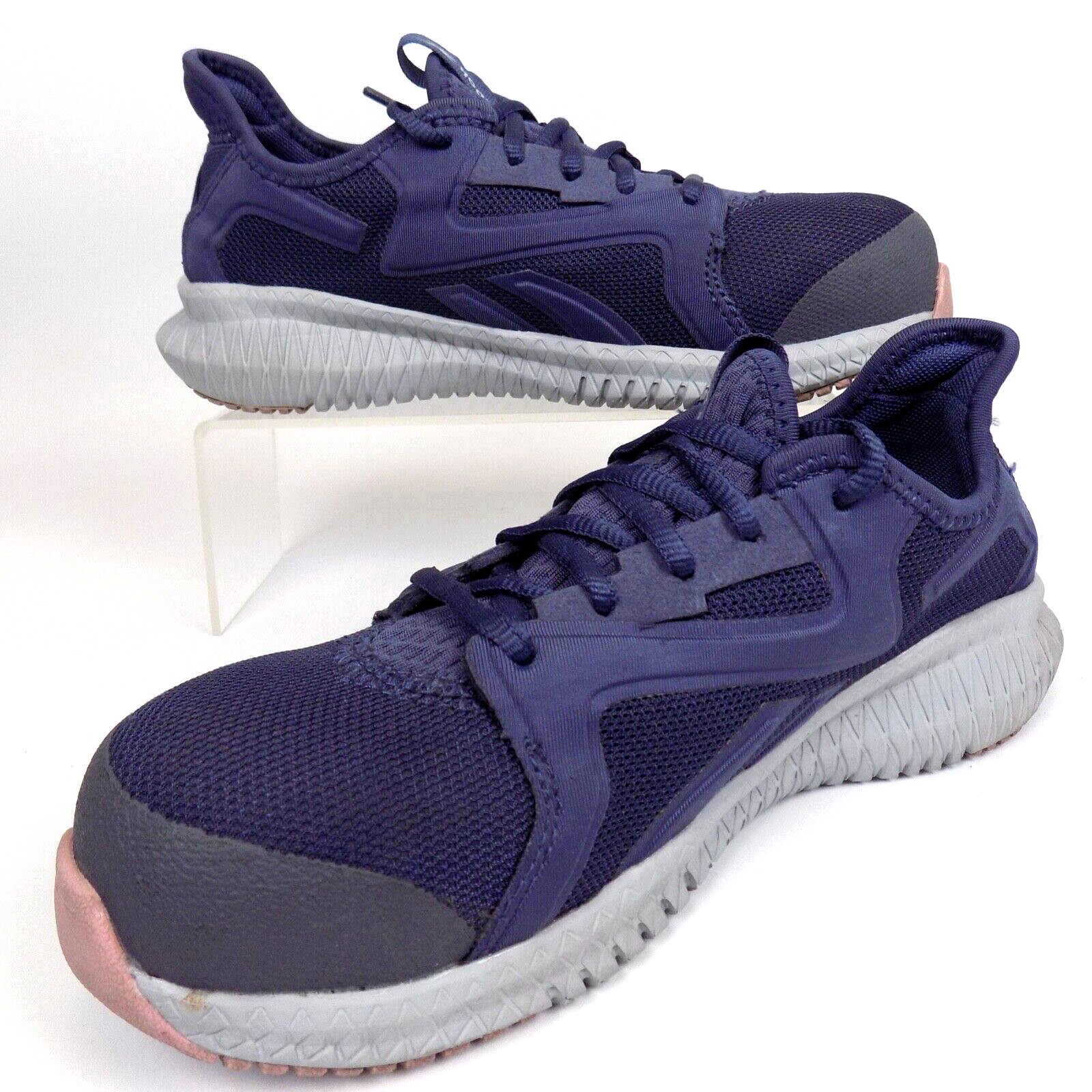 Reebok Flexagon 3.0 Comp Toe Womens Work Comfort Sneakers Size 6 WIDE, Blue 9296