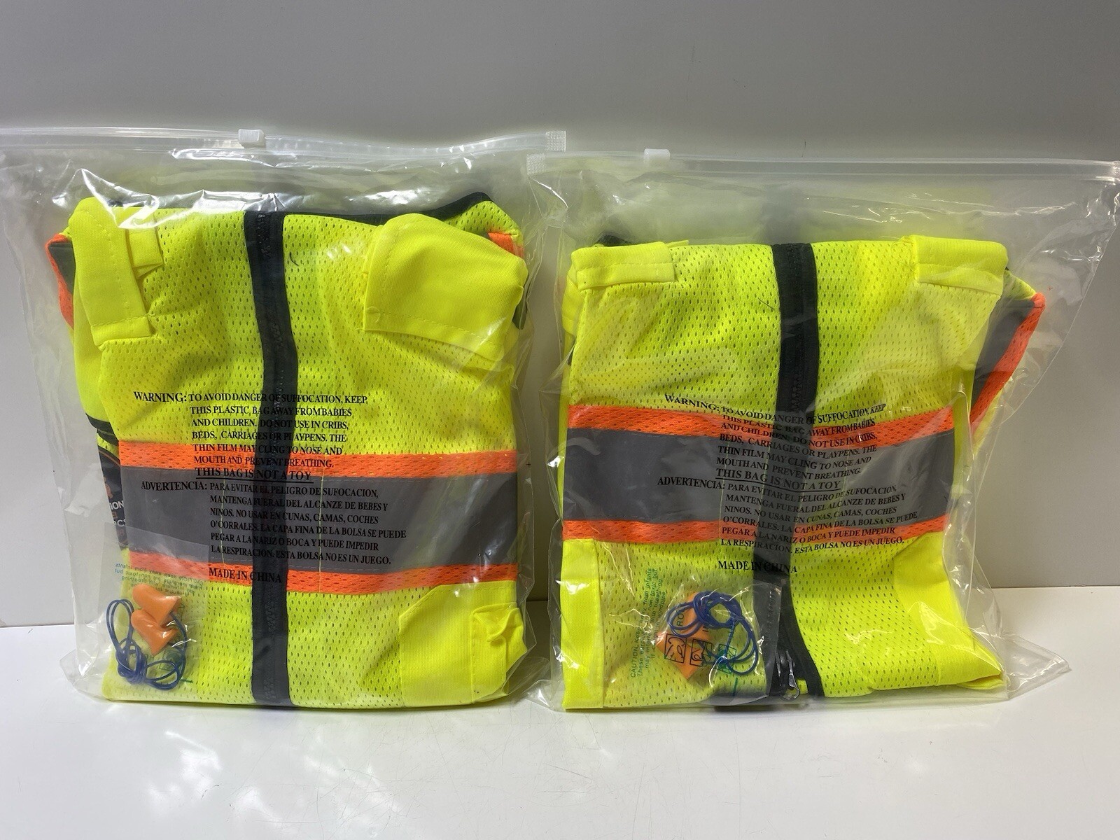 Lot Of (2) KwikSafety BIG KAHUNA Class 2 Hi Vis ANSI Reflective Safety Vest Med