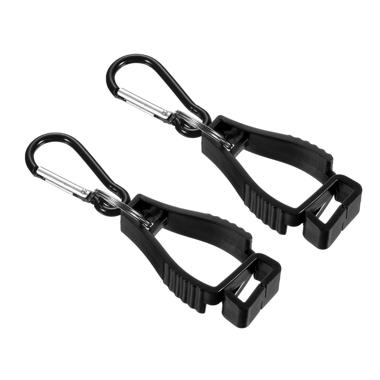 2pcs Glove Keeper, Gloves Grabber Clips Holder Hanger for Helmets, Black