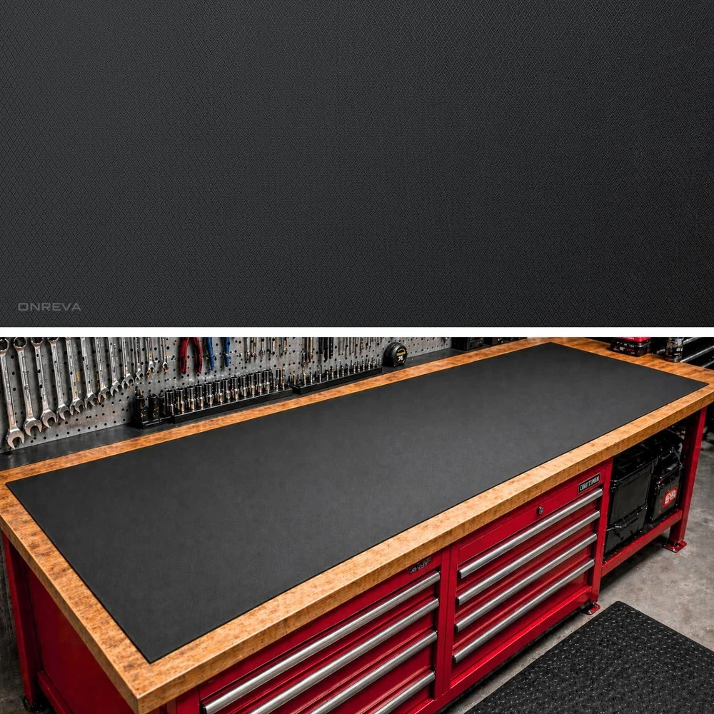Workbench Mat 24×72 Inch 5mm EVA Rubber Heavy Duty Black RM72X24BLK02