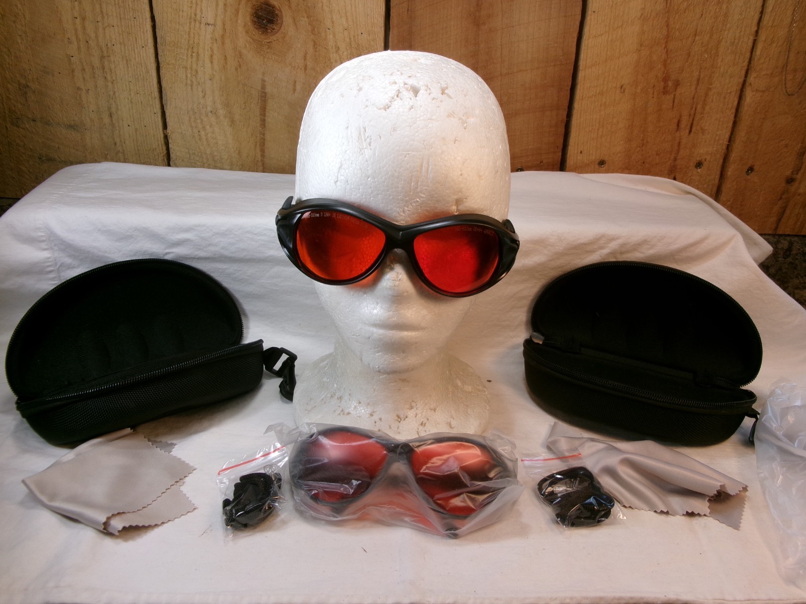 Lot of 2 Laser Safety Glasses in Cases